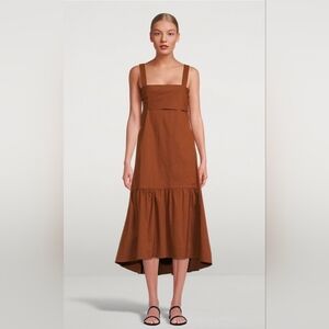 NWOT THEORY Good Linen Tie-Back Dress SZ S